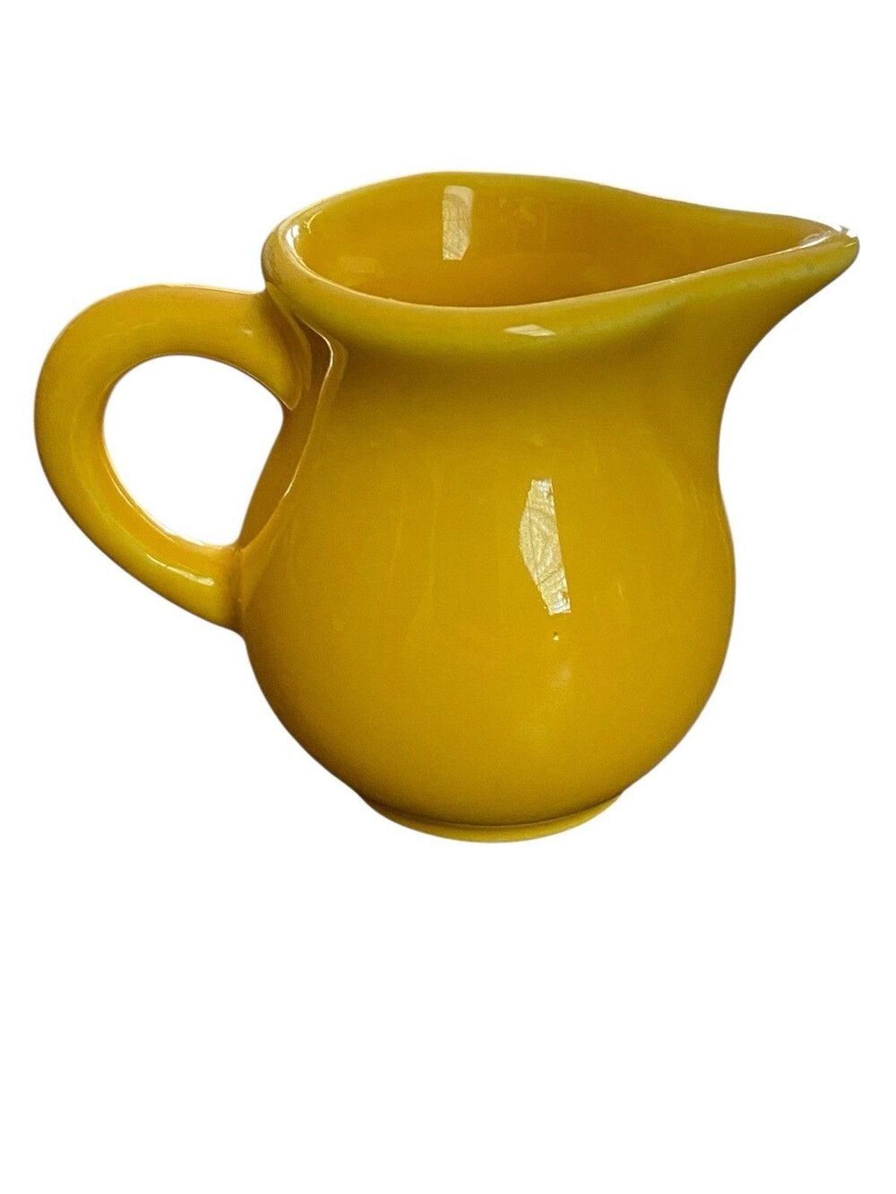 Vtg Homer Laughlin Harlequin Fiesta Individual Toy Creamer Yellow HTF